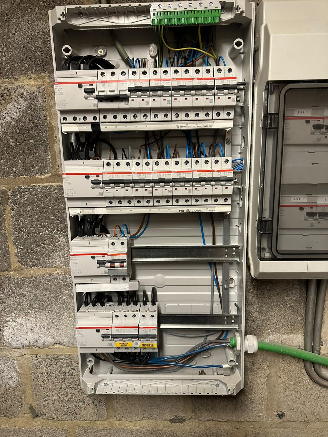 Tableau électrique ABB — câblage
